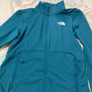 The North Face Jacket Quest Grid Full Zip Light Fleece Coat Mallard Blue L Men's